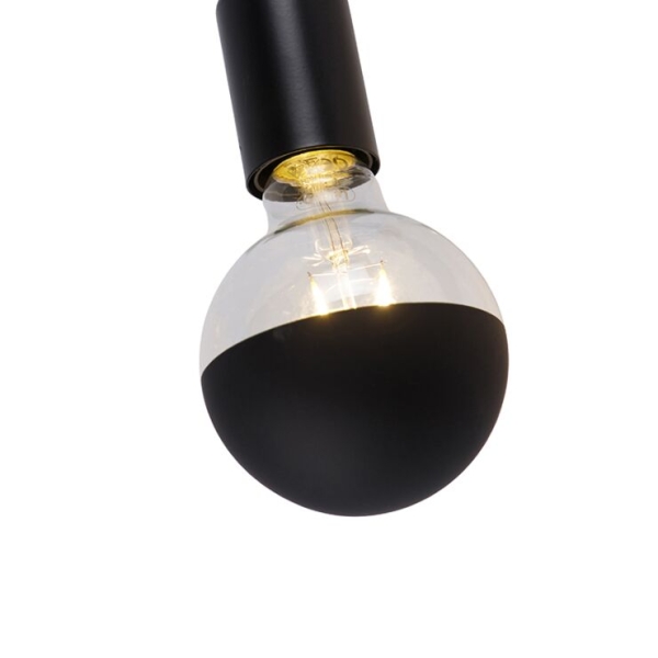 Moderne plafondlamp zwart 3 lichts rond facil 14