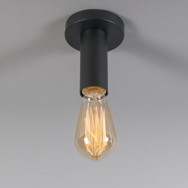 Moderne plafondlamp zwart - facil