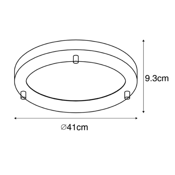 Moderne plafonnière goud 41 cm IP44 - Yuma