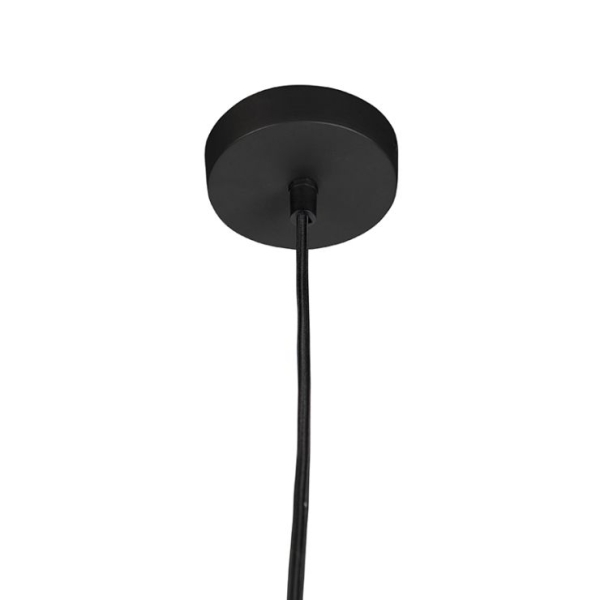 Moderne ronde hanglamp zwart met goud 3 laags titus 14