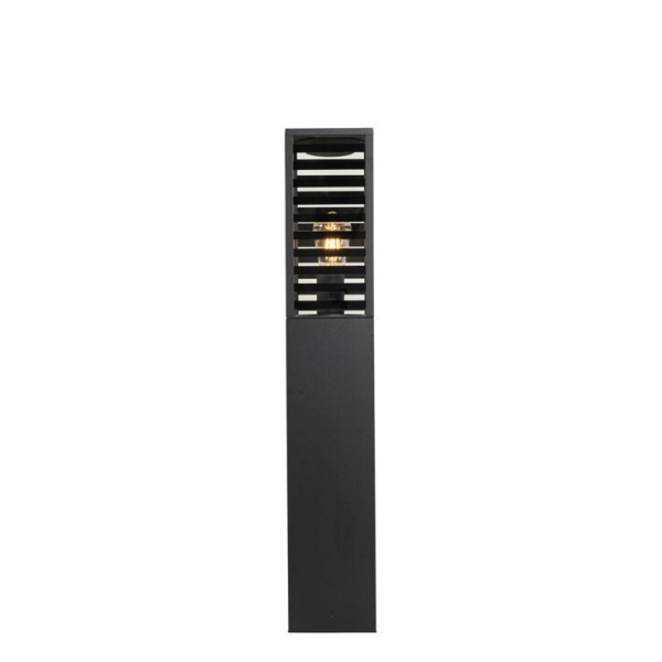 Moderne staande buitenlamp zwart 80 cm ip44 - reims
