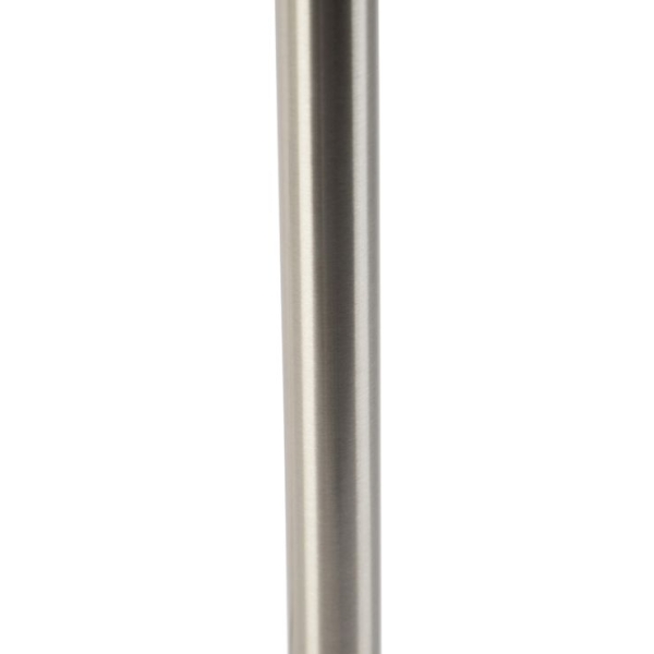 Moderne tafellamp staal met zwarte kap 35 cm - simplo