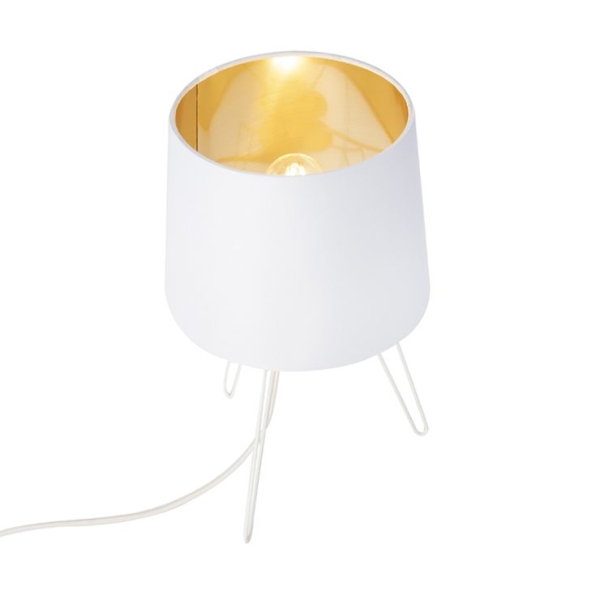 Moderne tafellamp wit - lofty