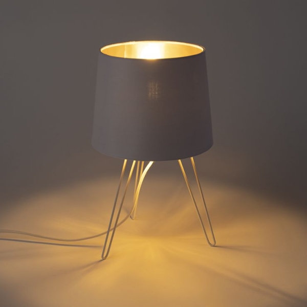 Moderne tafellamp wit - lofty