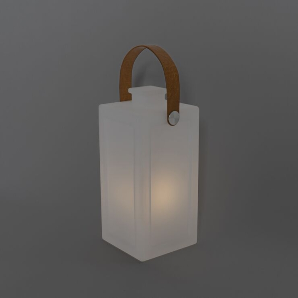 Moderne tafellamp wit flame effect oplaadbaar ip44 - stard