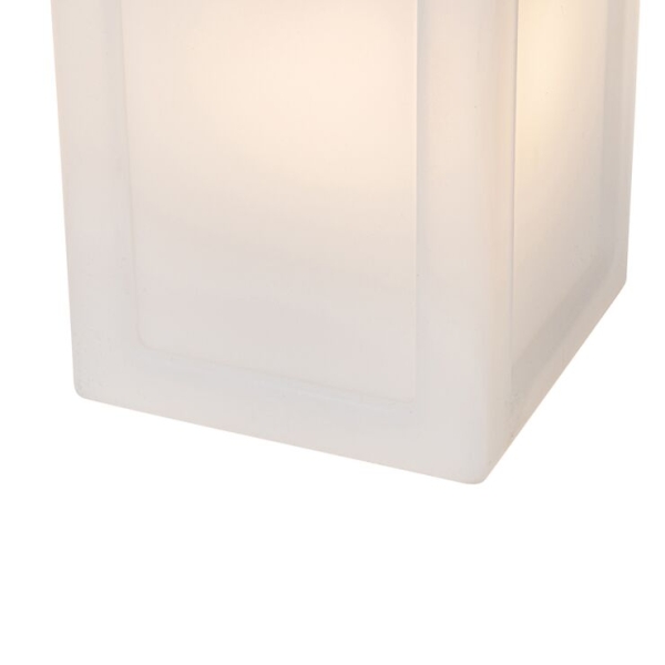 Moderne tafellamp wit flame effect oplaadbaar ip44 - stard