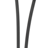 Moderne tafellamp zwart 2-lichts met smoke glas - athens