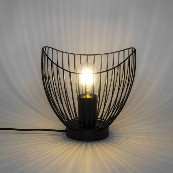 Moderne tafellamp zwart 20 cm - pua
