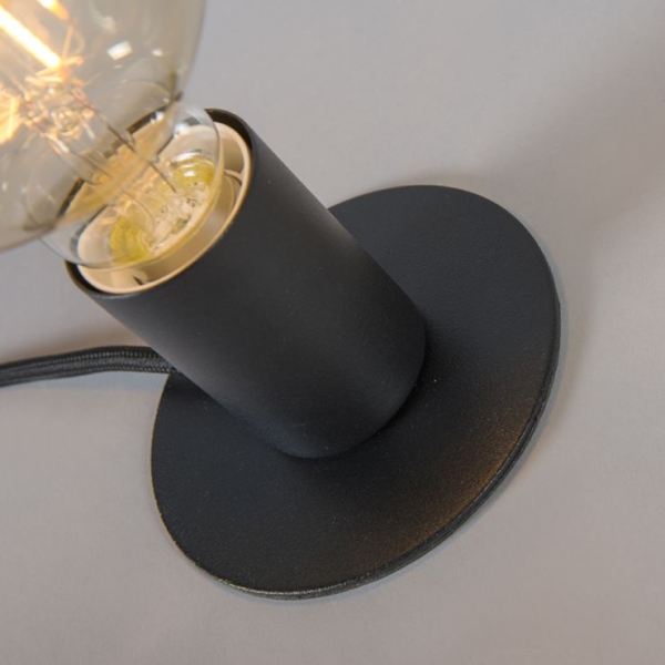 Moderne tafellamp zwart - facil