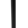 Moderne tafellamp zwart met boucle kap lichtbruin 35 cm - simplo