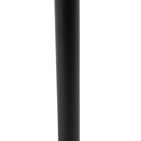 Moderne tafellamp zwart met boucle kap lichtbruin 35 cm - simplo