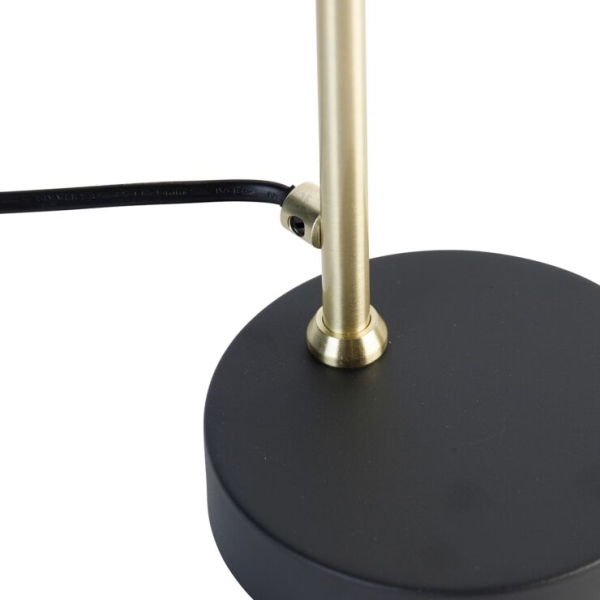 Moderne tafellamp zwart met goud - beata