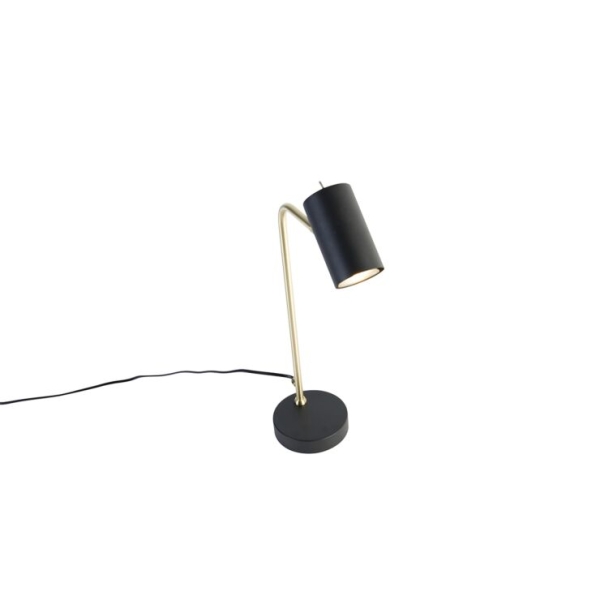 Moderne tafellamp zwart met goud - beata