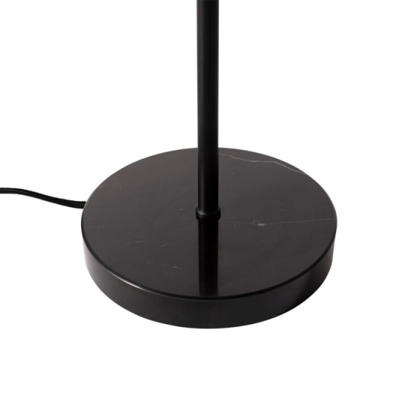 Moderne tafellamp zwart met opaal glas - drop