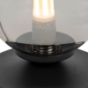 Moderne tafellamp zwart met smoke glas - athens