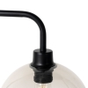 Moderne tafellamp zwart met smoke kap - maly