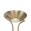 Moderne vloerlamp brons met leeslamp incl. Led dim to warm - diva