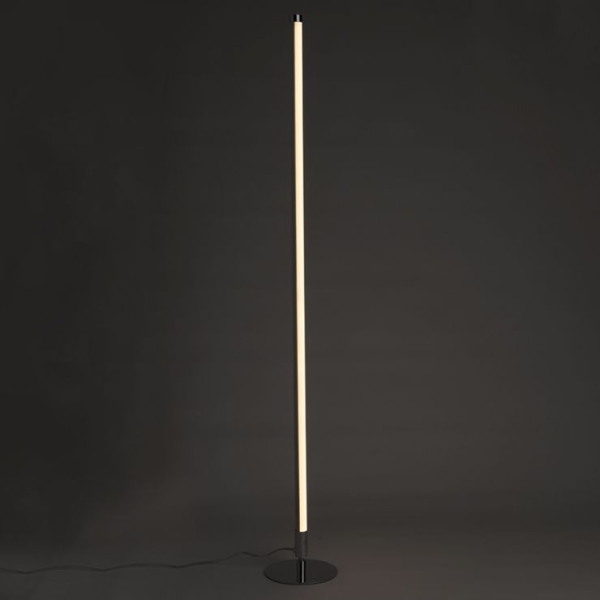 Moderne vloerlamp chroom incl. Led 3-staps dimbaar - line-up
