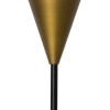 Moderne vloerlamp goud met amber glas - drop