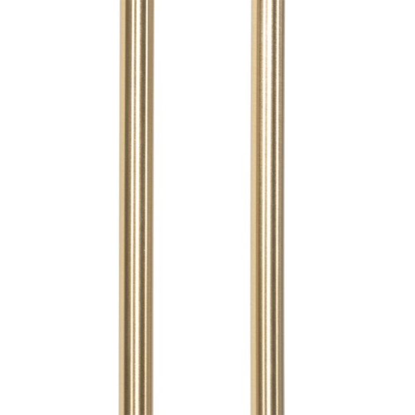 Moderne vloerlamp goud met leesarm incl. Led en dimmer divo 14