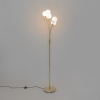 Moderne vloerlamp goud met opaal glas 5-lichts - athens