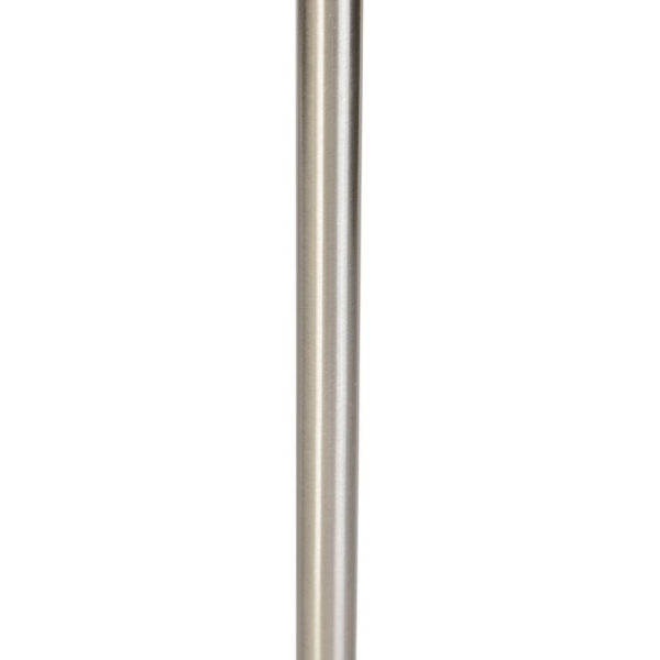 Moderne vloerlamp staal met witte plisse kap 45 cm - simplo