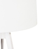 Moderne vloerlamp tripod wit met kap wit 50 cm - tripod classic