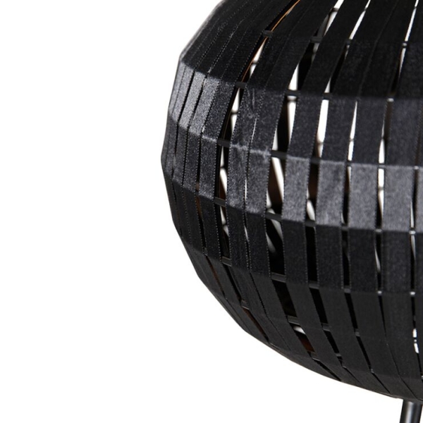 Moderne vloerlamp tripod zwart - zoë