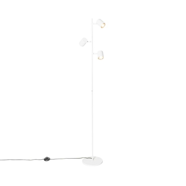 Moderne vloerlamp wit 3-lichts - jeana