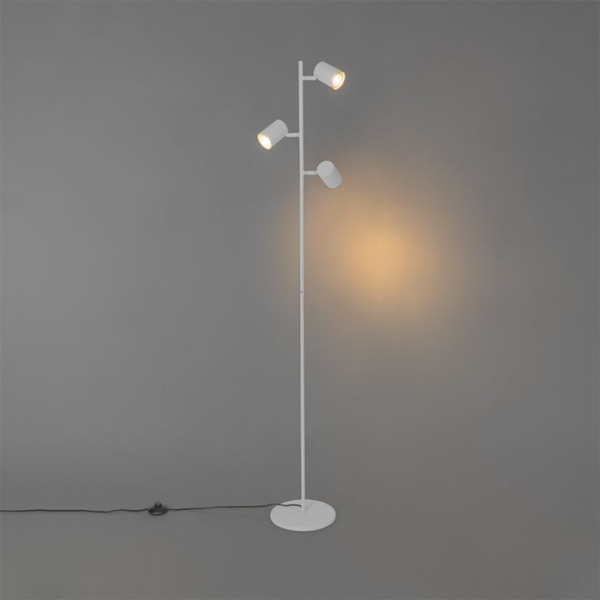 Moderne vloerlamp wit 3 lichts jeana 14