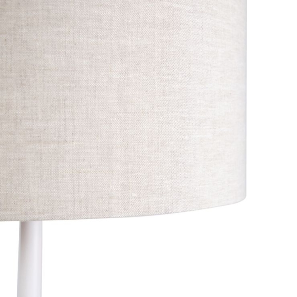 Moderne vloerlamp wit met peperkleurige kap 50 cm - simplo