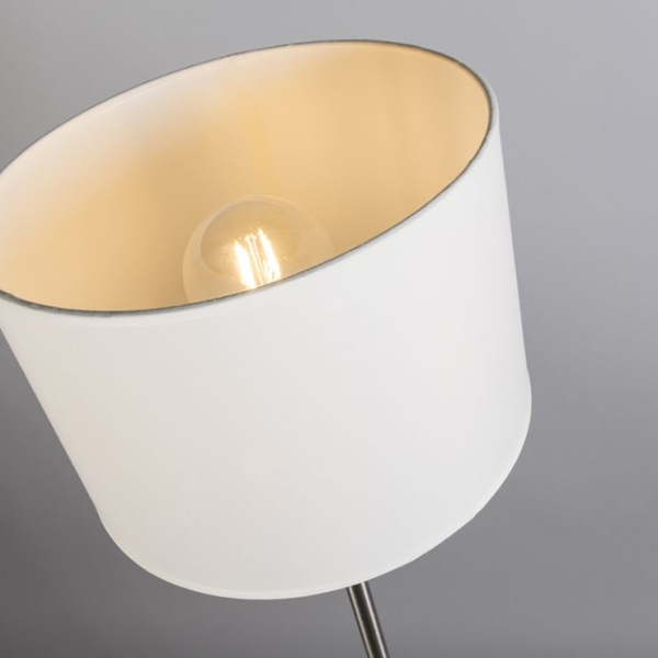 Moderne vloerlamp wit rond - VT 1