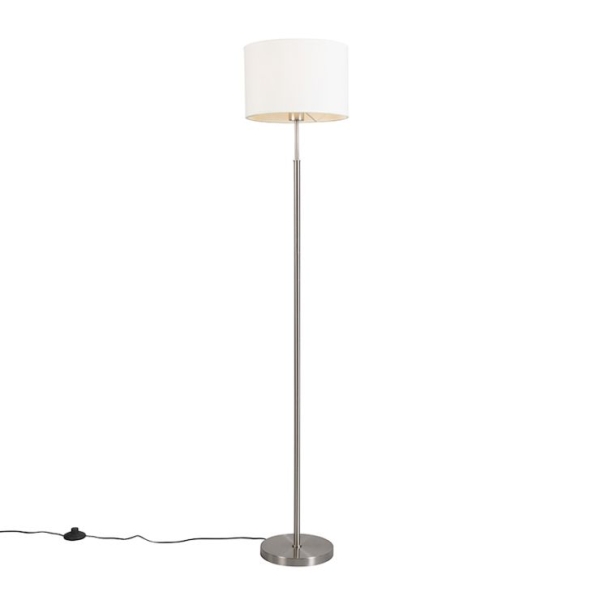 Moderne vloerlamp wit rond - VT 1