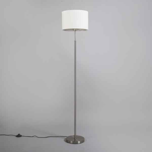 Moderne vloerlamp wit rond - VT 1