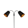 Moderne vloerlamp zwart 2-lichts - Carmen