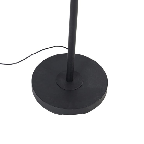 Moderne vloerlamp zwart incl. Led dimbaar met leesarm - strela