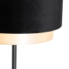 Moderne vloerlamp zwart met goud - elif