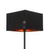 Moderne vloerlamp zwart met goud vierkant - vt 1