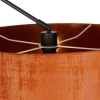 Moderne vloerlamp zwart met kap oranje 50 cm - editor