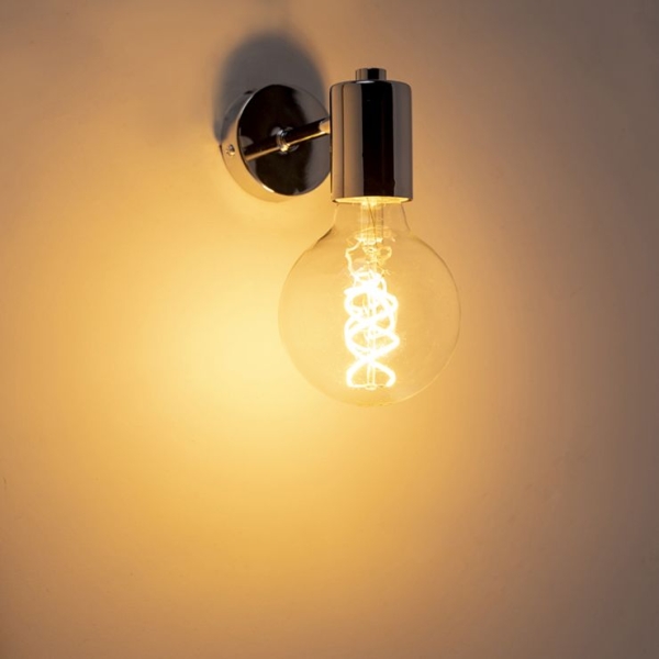 Moderne wandlamp chroom - facil