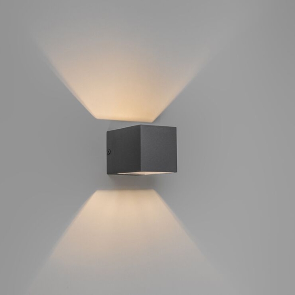 Moderne wandlamp donkergrijs - Transfer