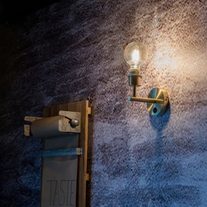 Moderne wandlamp goud 1-lichts met schakelaar - Combi