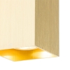 Moderne wandlamp goud vierkant 2-lichts - sandy