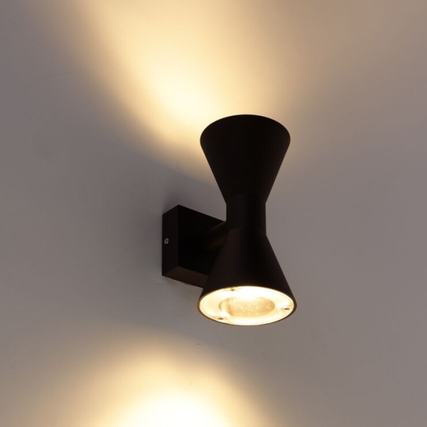 Moderne wandlamp roestbruin 2-lichts - rolf