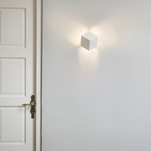 Moderne wandlamp wit - Cube