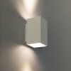 Moderne wandlamp wit vierkant 2-lichts - sandy