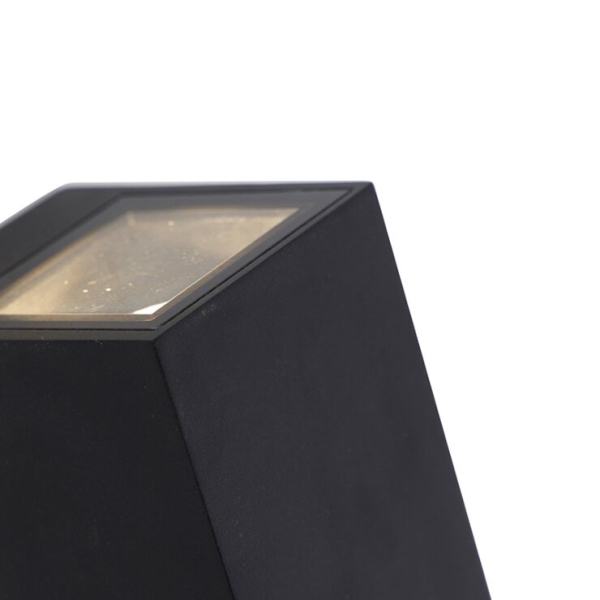 Moderne wandlamp zwart 2-lichts gu10 ar70 ip54 - baleno