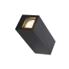 Moderne wandlamp zwart 2-lichts gu10 ar70 ip54 - baleno