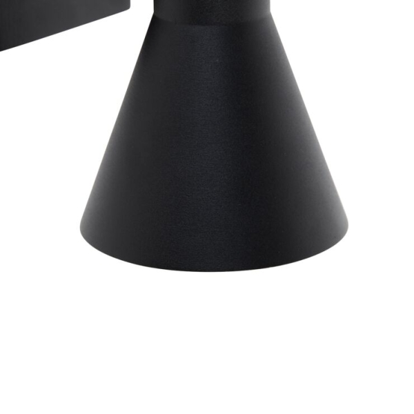 Moderne wandlamp zwart 2-lichts - rolf