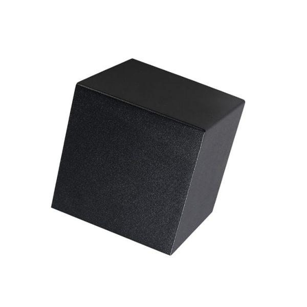 Moderne wandlamp zwart - cube